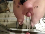 Blonde twink has massive cumshot in a NYC hotel