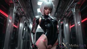 a cyborg girl gets fucked hard on a train...i bet my hot dick melted her cold, robotic heart... [ai]