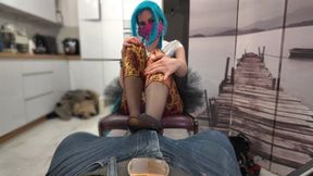 Jinx Rubs Your Penis In Jeans With Her Pantyhose - Part 1