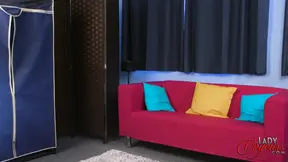 Dirty Old Perv watches from behind the open wardrobe as the beautiful