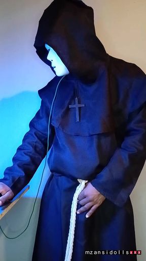 Dirty priest orgasm after church service