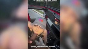 Dirty Whore Swallows BBC Cock&#x1F346; in Car Frenzy - Xgnv