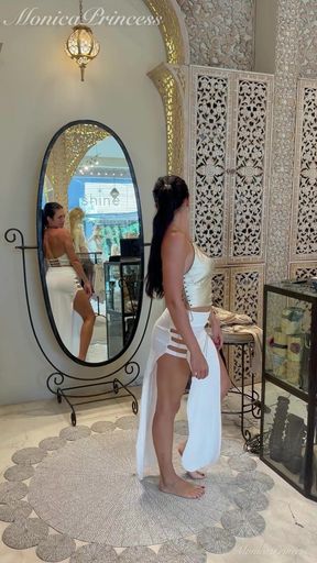 Sexy Balinese Outfits Try on in Boutique