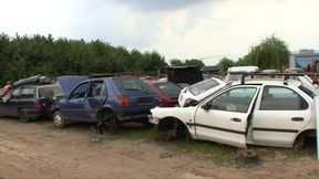 Great fuck in the car trunk for a German couple at the junkyard