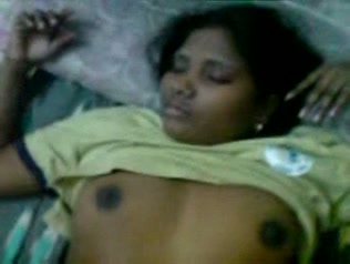 My buddy's dark skinned Indian girlfriend lets him finger her pussy a bit