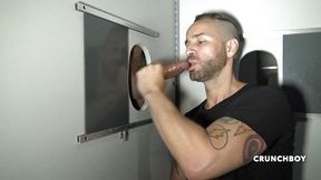 Slut fucked bareback in glory holes by Viktor Rom