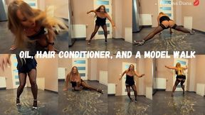 Oil, hair conditioner, and a model walk WMV