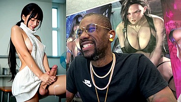 Tan Big Breast Asian Girl Jerking Off And Cumming All Over The Fucking Place, AI Generated