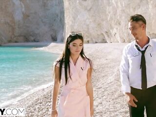 TUSHY Stunning girl Stefany has intense anal on the beach