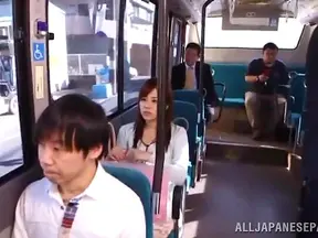 Adorable Japanese Girl Gets Fondled by Guys on Public Bus Ride