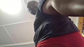 Oily Trans BBW Anal Fingering Standing