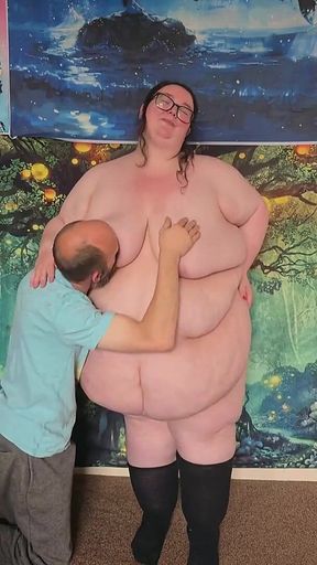 SSBBW Stripped and Kissed Belly Caressed