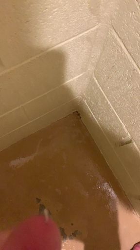 Shower jerk with cum