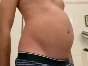 Quick belly inflation while my boyfriend’s in bed