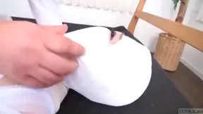 Bizarre Japanese Woman Fully Bandaged Thrills in Unique Erotic Showdown