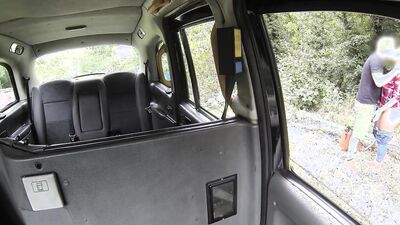 Victoria Summers caught taking a piss and fucked hard in public taxi - Fake Taxi