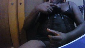 virgin crossdresser showing of her ass and jerking off until nut