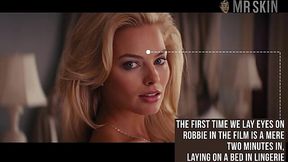 Awesome beauty Margot Robbie flashed her tits while doing some nude scenes