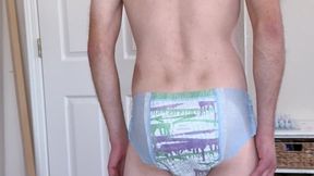 Loading my small GoodNites & cumming hard in them after