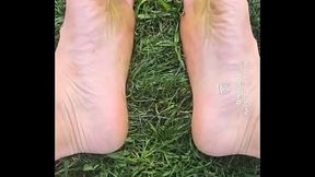 Feet flexing in the grass...