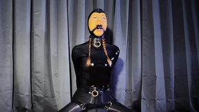 I CAN'T HANDLE THE BALLGAG! - Drooling Latexgirl's no-escape 2nd Orgasm HD 26