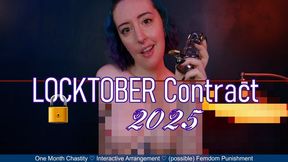LOCKTOBER CONTRACT 2025 - Beta Safe Interactive Chastity Agreement by Miss Faith Rae with Femdom Punishments and Pixel Censored Topless Tits - MKV