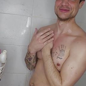 Seb Fox Takes Sensual Fun Soapy Shower