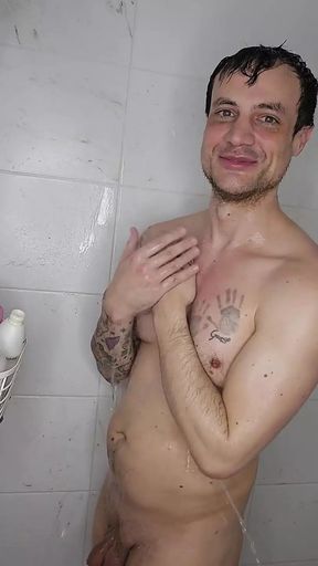 Seb Fox Takes Sensual Fun Soapy Shower