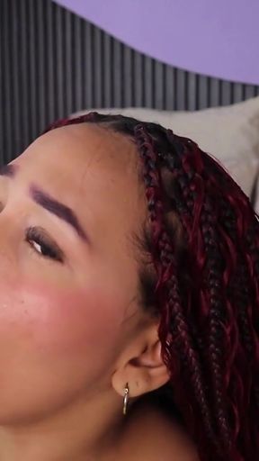 Giant dildo fucks my big tits for you   Clip 2