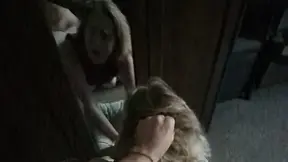 Pretty blonde bitch takes a raw pounding in mirror