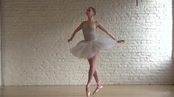 Balletic Bliss: Russian Blonde Ballerina Undresses for a Stunning Solo