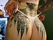 TRANS GIRL PERFECT TATTOOED BUTT