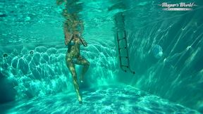 all natural milf julia north underwater anal in the pool