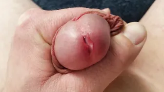 Solo Guy Strokes Hard Cock with Leaking Precum