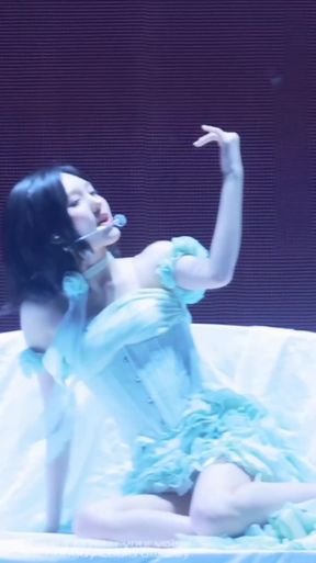 Slim blonde K-pop fan pleasures herself in a professional setting