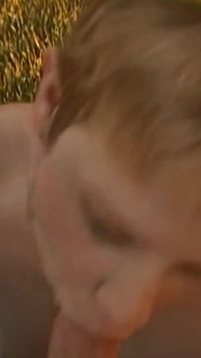 Stunning moment from &quot;Trans non binary whatever, with tits and pussy blows and eats sperm outdoors!&quot;