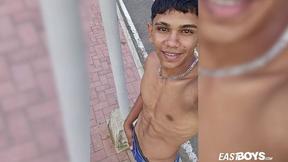 ”Super adorable latino boy with abs & big cock”