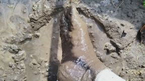 Muddy wet socks