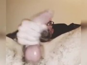 Big Dick, Hairy Hole After Edging for Days Precum & Shooting for over 2 min