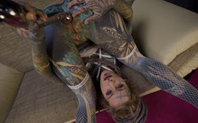 Anuskatzz Gets a Stainless Steel Dildo to Shove up Her Ass