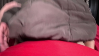 Deep-throat,riding a fat cock and cum play with a down-jacket