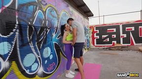 Hot - Watch Tattooed Brunette Saba Lapiedra Get An Anal Pounding And A Messy Facial In Public