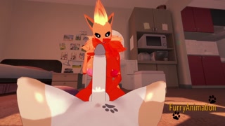 Pokemon Hentai - Flareon blowjob to dog with cum in her mouth
