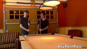 Jimmy and Hunter play the game of pool with a high stakes