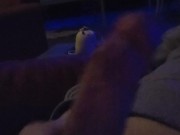 Edging Sensitive Cock by the Fire