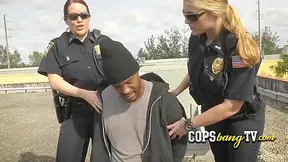 Computer Thief Gets Caught By Perverted Milf Cops As He