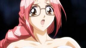 ”Big big breasted anime babe gets muff licked”