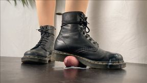 A Bootjob Dream in Doc Martens - Tramplegirl is giving a Shoejob in sheer Nylons and black Doc Martens Boots - CBT and Handjob scenes included - Huge cumshot - multiedit - 4k quality