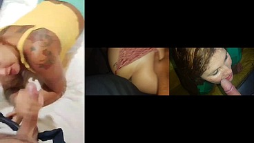 Ruiva faz um boquete no marido pra depois ir na balada e chupar vários pau duro e ganhar gozada na bucetinha sem camisinha