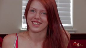 Redhead teen in casting